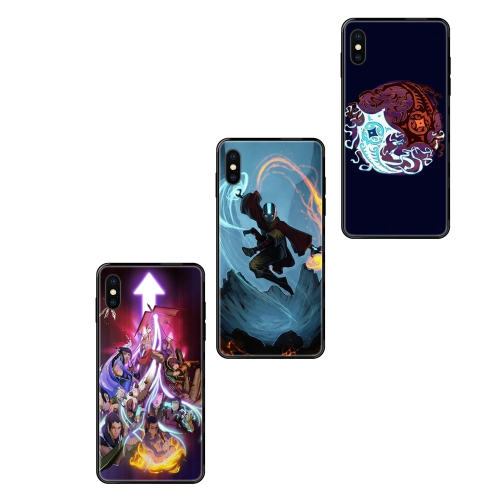Для Xiaomi Mi Note A1 A2 A3 5 5s 6 8 9 10 SE Lite Pro Ultra Avatar The Last Airbender Jasmine Dragon Black Soft Painted|Бамперы| |