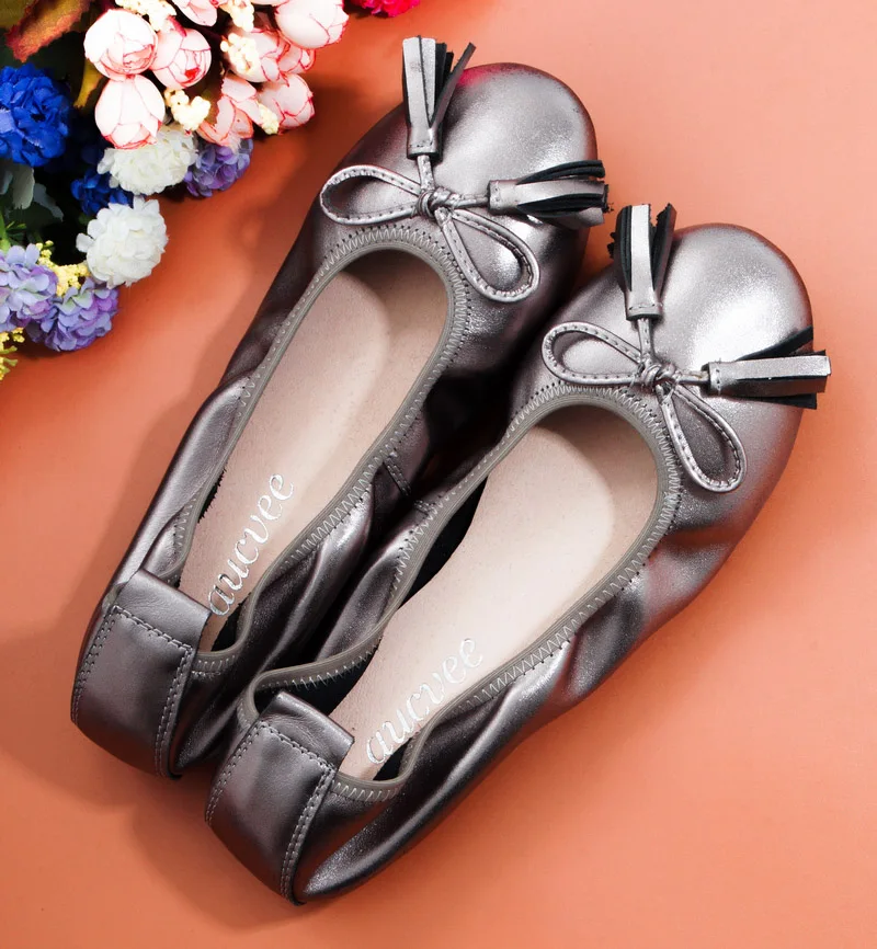 Женская обувь 2020 натуральная кожа Женские туфли-лодочки модная с бантом