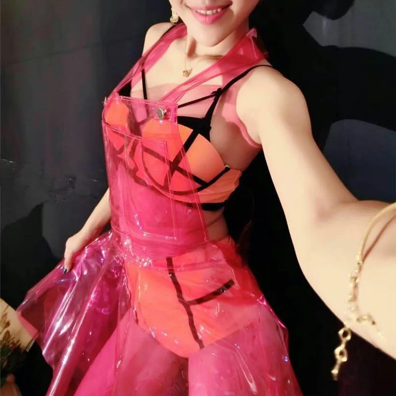 Сексуальное голографическое платье из ПВХ женское x27s летнее женская прозрачная