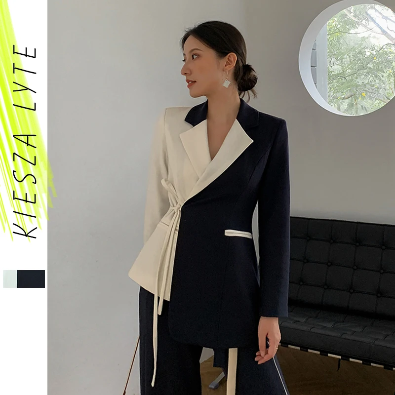 Винтажный женский твидовый костюм на шнуровке блейзер + широкие брюки пэчворк