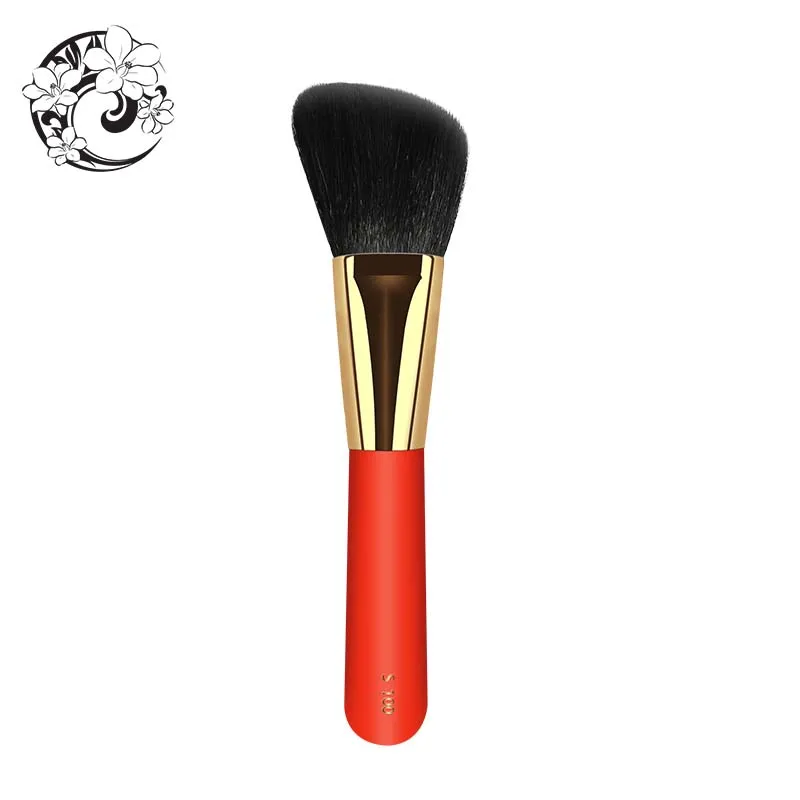 Плоская кисть для макияжа Кисть из черного Козьего Меха Brochas Maquillaje Pinceaux Maquillage Pincel