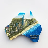 qiqipp australia gold coast creative tourism commemorative 3d painted crafts magnet fridge magnet