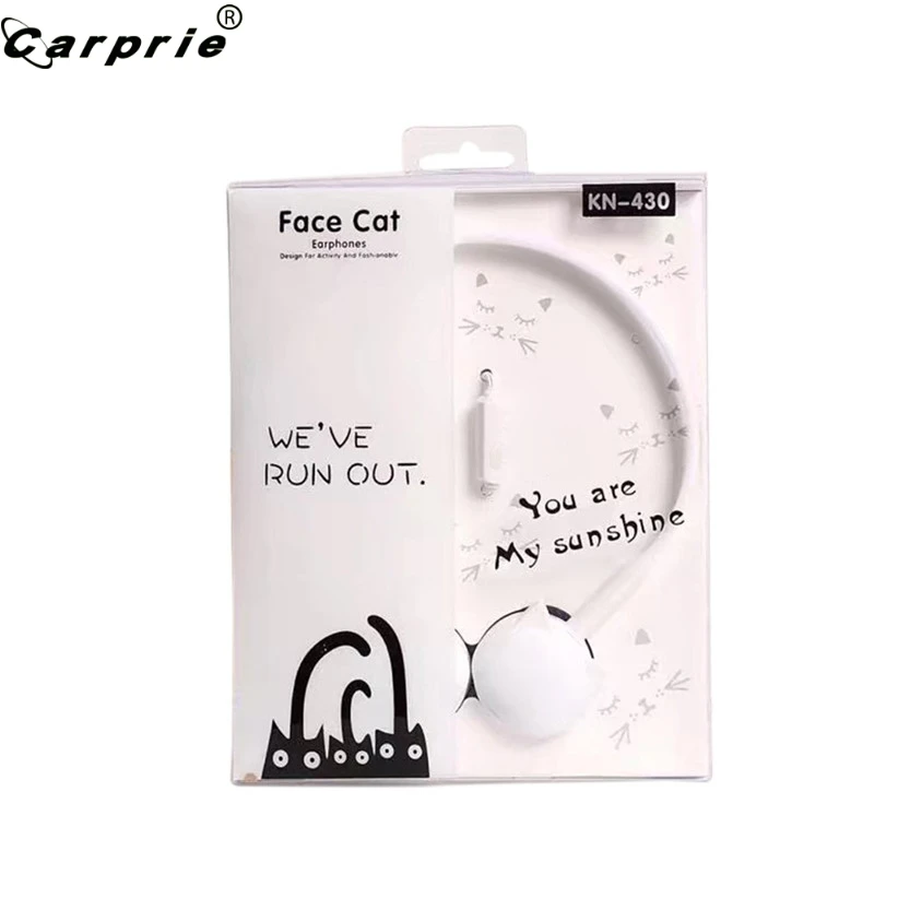 Проводные наушники CARPRIE с изображением кошки 4 цвета 3 5 мм AUX для iPhone Android 201 |