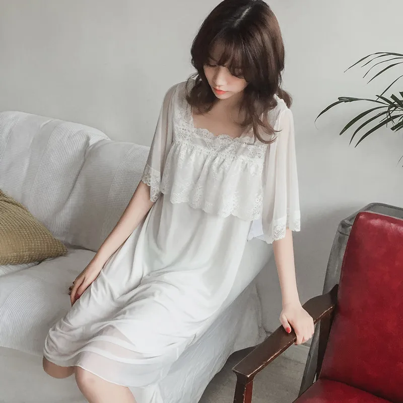 2019 Новая женская Мода Милая Кружевная принцесса богиня-фея красивая ночная