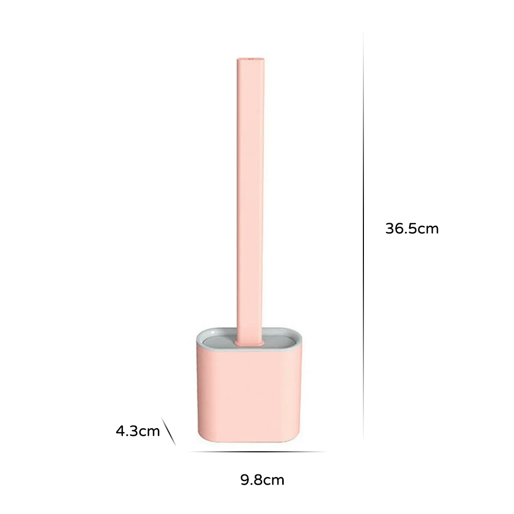 

Simple Flat Soft Plastic Brush Head Decontamination Toilet Brush With Base Gap Toilet Cleaning Brush Silicone Cleaning Set