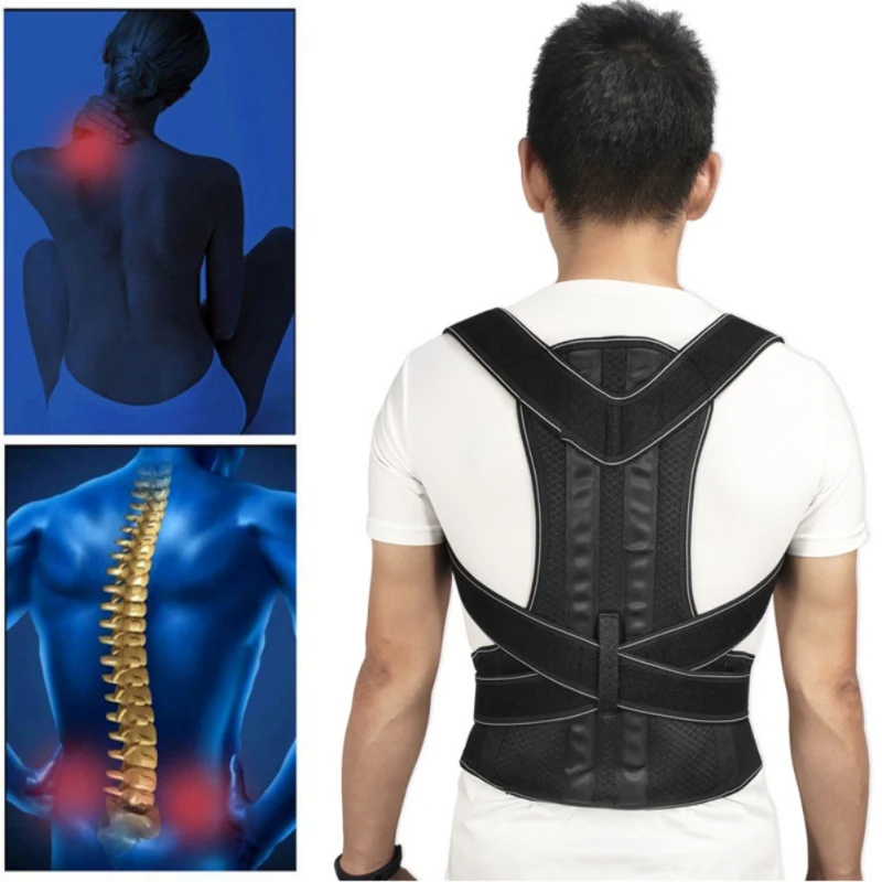 

Корректор осанки, бандаж для спины, поддержка плеч, поддержка ключицы, тренажер для снятия боли, регулируемый сутулость, выпрямитель для рем...