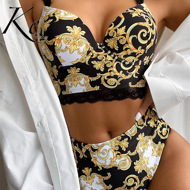 

Новый купальник KE 2020, популярный стиль, купальники, европейские и американские раздельные бикини с кружевными бретельками, 2020, женские купа...