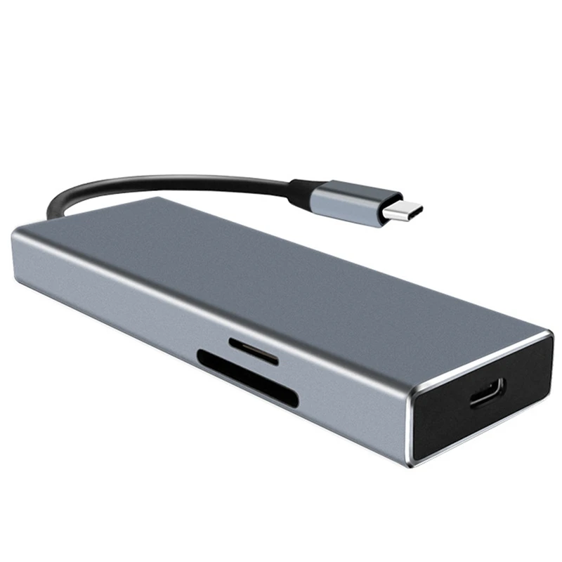 Металлическая док-станция USB Type C с 4K HDMI 3 0 SD/TF слотами для карт Поддержка PD Зарядка