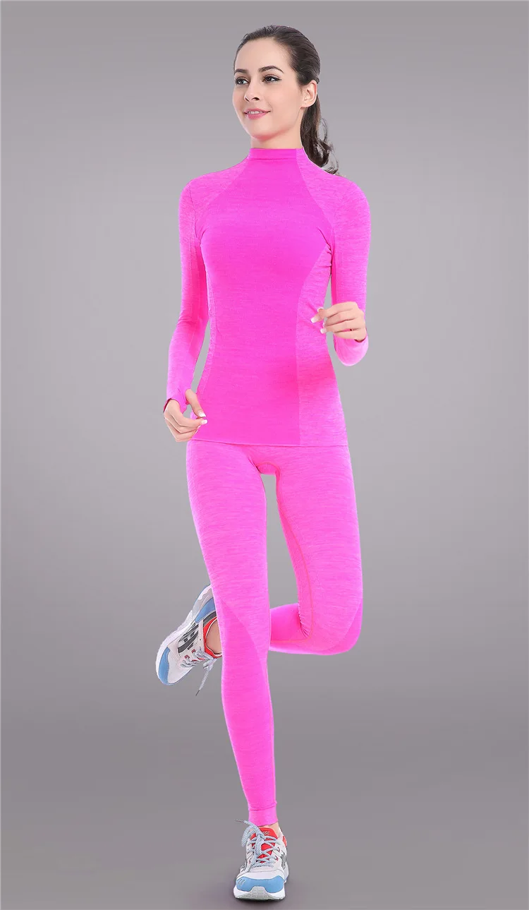 Женское термобелье с длинным рукавом быстросохнущее эластичное теплая одежда