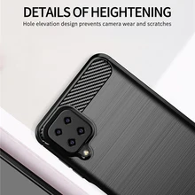 For Samsung Galaxy A22 Case Carbon Fiber Shockproof Soft Silicone Cover For Samsung Galaxy M32 Case for Samsung Galaxy M22