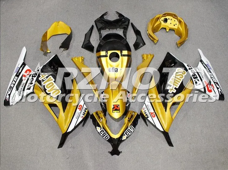 

New ABS whole Fairings Kit Fit for kawasaki Ninja300 EX300 13 14 15 16 17 18 19 Bodywork set + Tank cover golden black