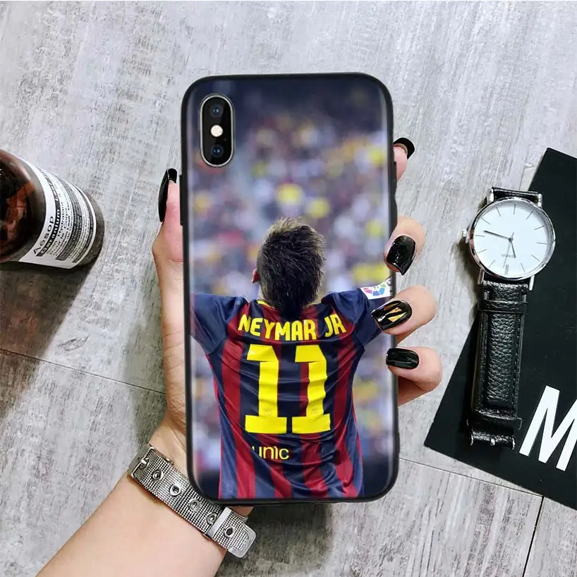 Черный чехол для телефона Neymar с футбольным плеером для Apple IPhone 11 Pro XS MAX XR 7 8 6 6S Plus X 10 Ten 5 5S SE Coque Shell
