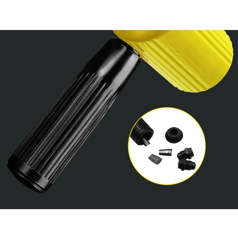 

Professional Riveting Adaptor Tool Kit Alloy Steel Forged Durable Clinching Head Non-slip Rigid Plastic Handle HX6C