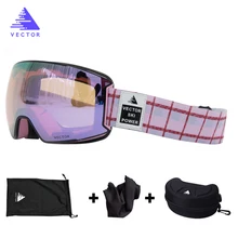 OTG Ski Goggles Small Purple Lens Snow Glasses Women UV400 Anti-fog Coatings Snowmobile Snowboard Skiing Women Outdoor Adult Men