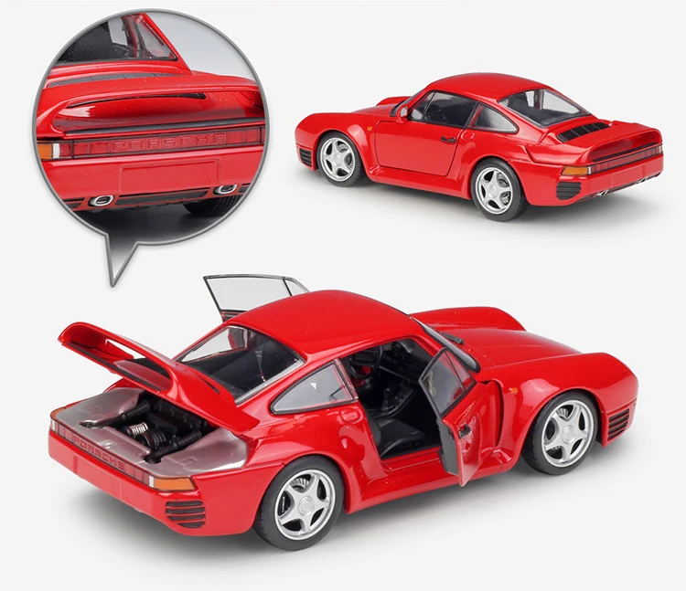 Симулятор Welly литая под давлением модель автомобиля 1:24 Масштаб Porsche 959 классический спортивный автомобиль металлический сплав гоночная игрушка автомобиль для мальчика Подарочная коллекция