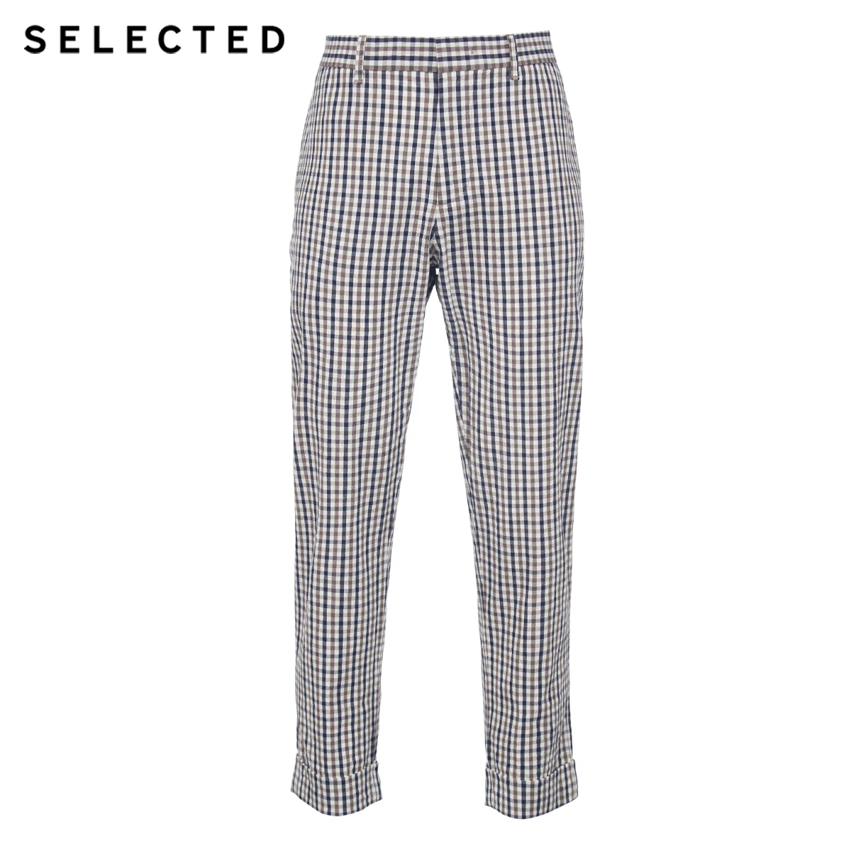 

SELECTED Men's Plaid Cotton Crop Harem Pants S|419214561