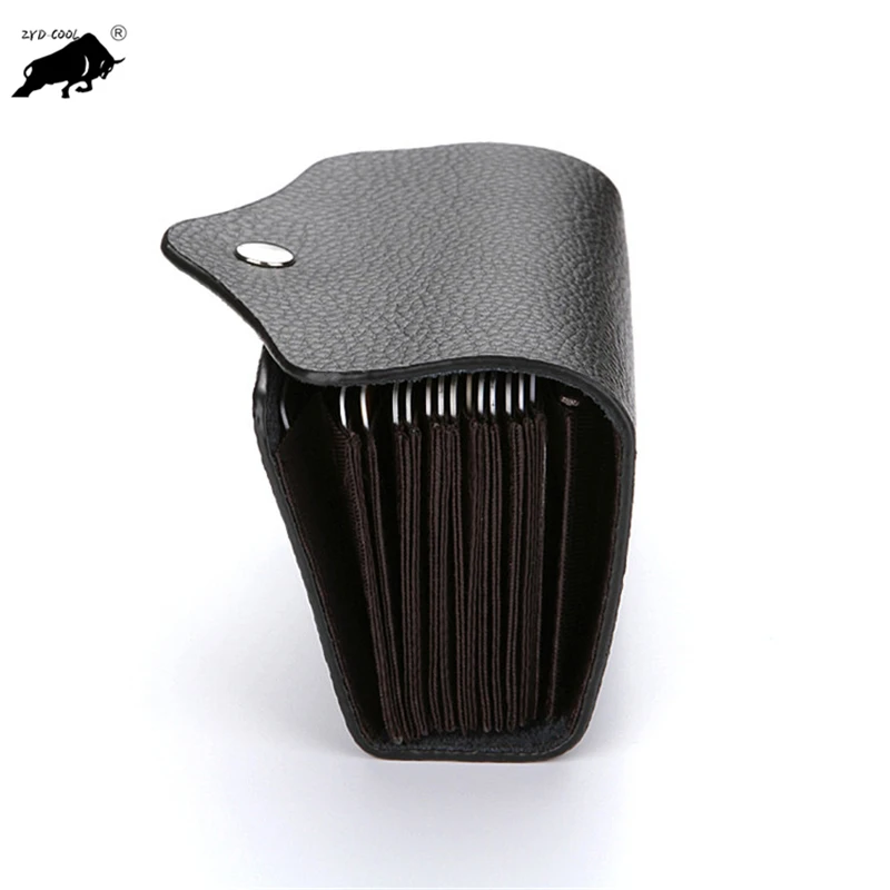 RFID Wallet Women Men Double Zippers Coins Purse Slim Leather Accordion style ID Credit Card Holders Cases | Багаж и сумки