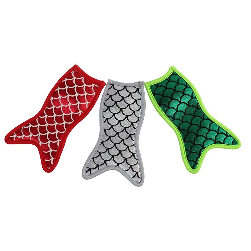 

(20pcs) Neoprene Mermaid popsicle Holders Bag Fish Pop Ice Sleeves Freezer Pop Holders