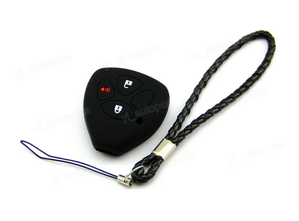 Черный силиконовый чехол для Toyota Matrix 3 кнопки дистанционного ключа HYQ12BBY B025BK GQ4 29T