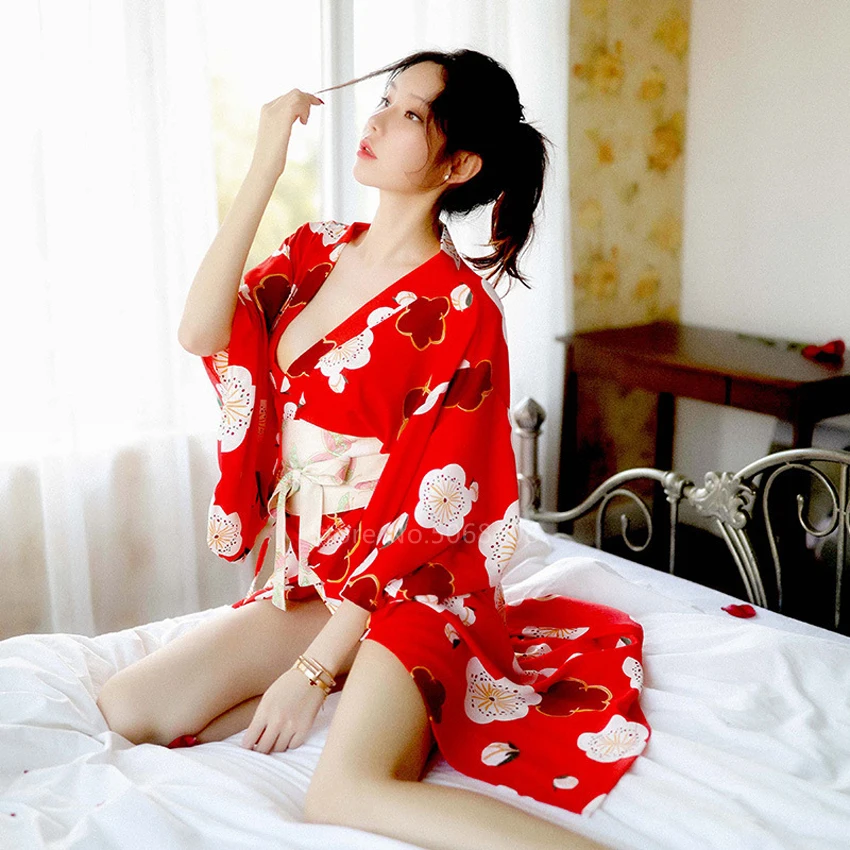 Традиционное японское кимоно Aisan для женщин пикантная винтажная ночная рубашка с