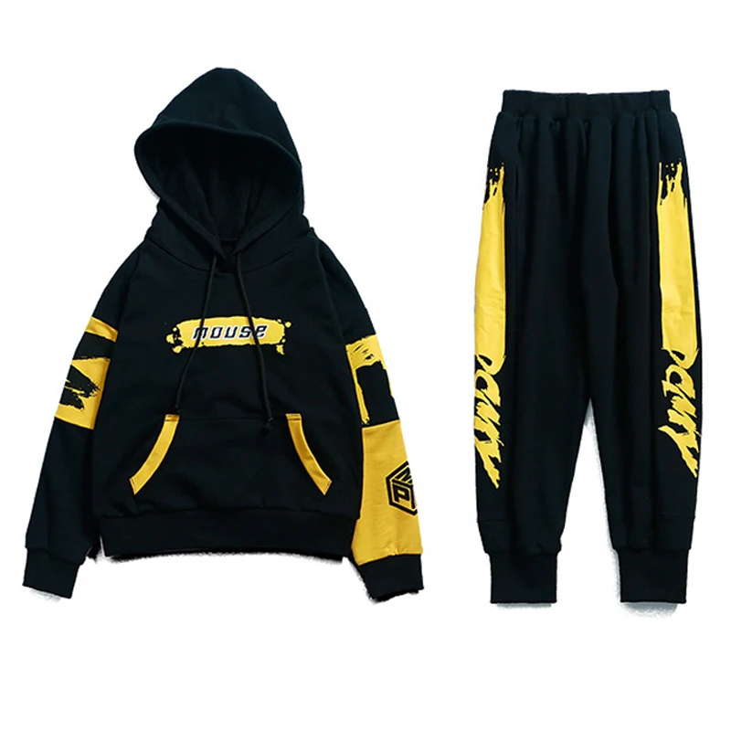 Костюм детский из свитшота и штанов в стиле хип-хоп для мальчиков с надписью