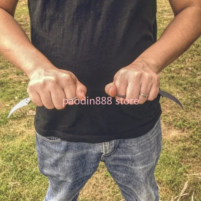 Bastin BAS13 Коготь Karambit 440C с эффектом поношенности фиксированным лезвием пластичный