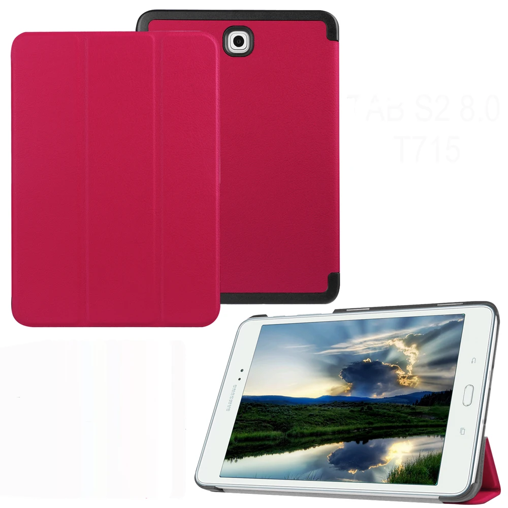 Чехол для Samsung Galaxy Tab S2 8 0 дюймов T710 T713 T715C T719C чехол с подставкой в три сложения