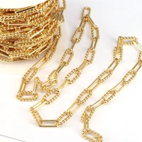 3meters 2020 trendy link cable chain necklace gold color oval chain for women men jewelry making