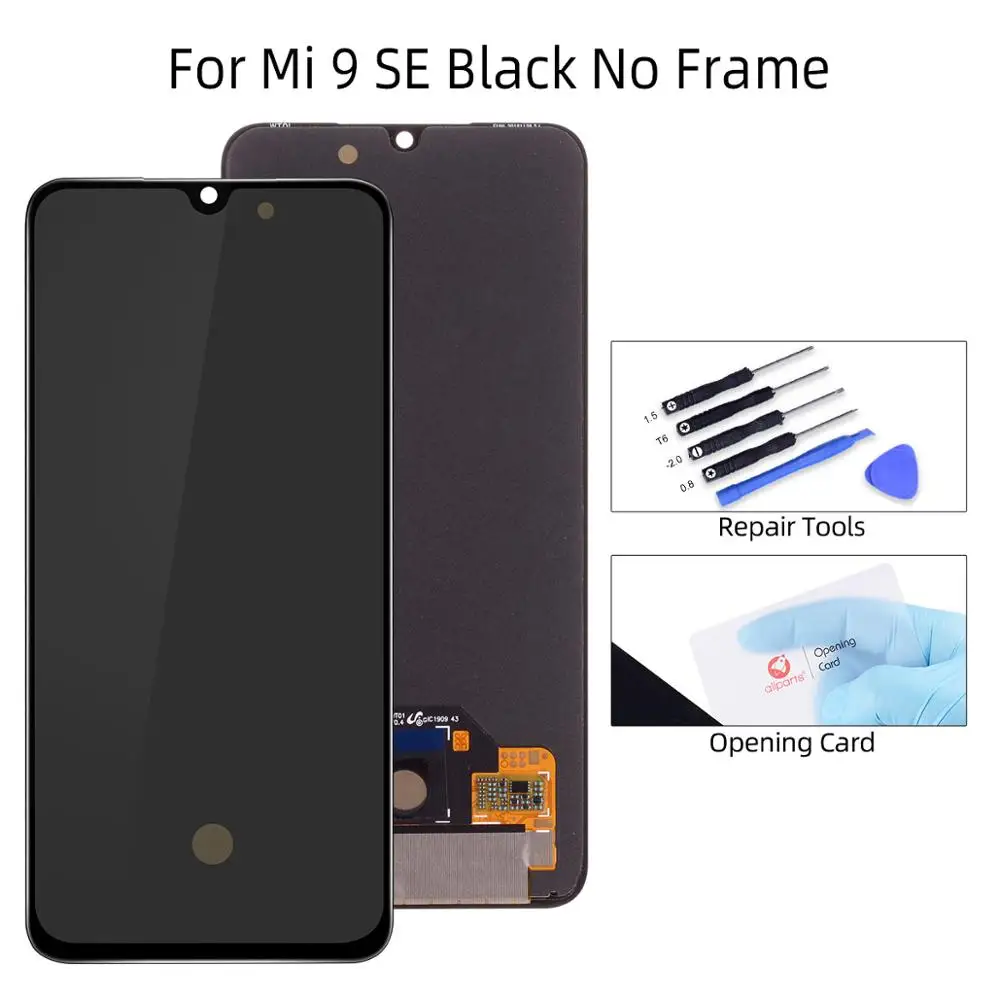 AMOLED ЖК-дисплей для Xiaomi Mi 9 ЖК-дисплей сенсорный экран с рамкой для Xiaomi Mi 9 SE ЖК-дисплей подарок клей инструмент - Цвет: Mi 9 SE No Frame