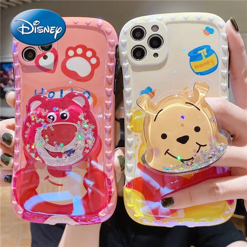 

Disney Winnie The Pooh for IPhone 7/8P/X/XR/XS/XSMAX/11/12Pro All-inclusive Cartoon Stand Anti-drop Mobile Phone Case