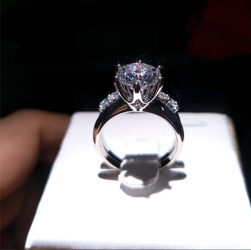 18K 750Au золото 2 шт Moissanite кольцо, обручальное кольцо, D цвет с национальным сертификатом MO-01