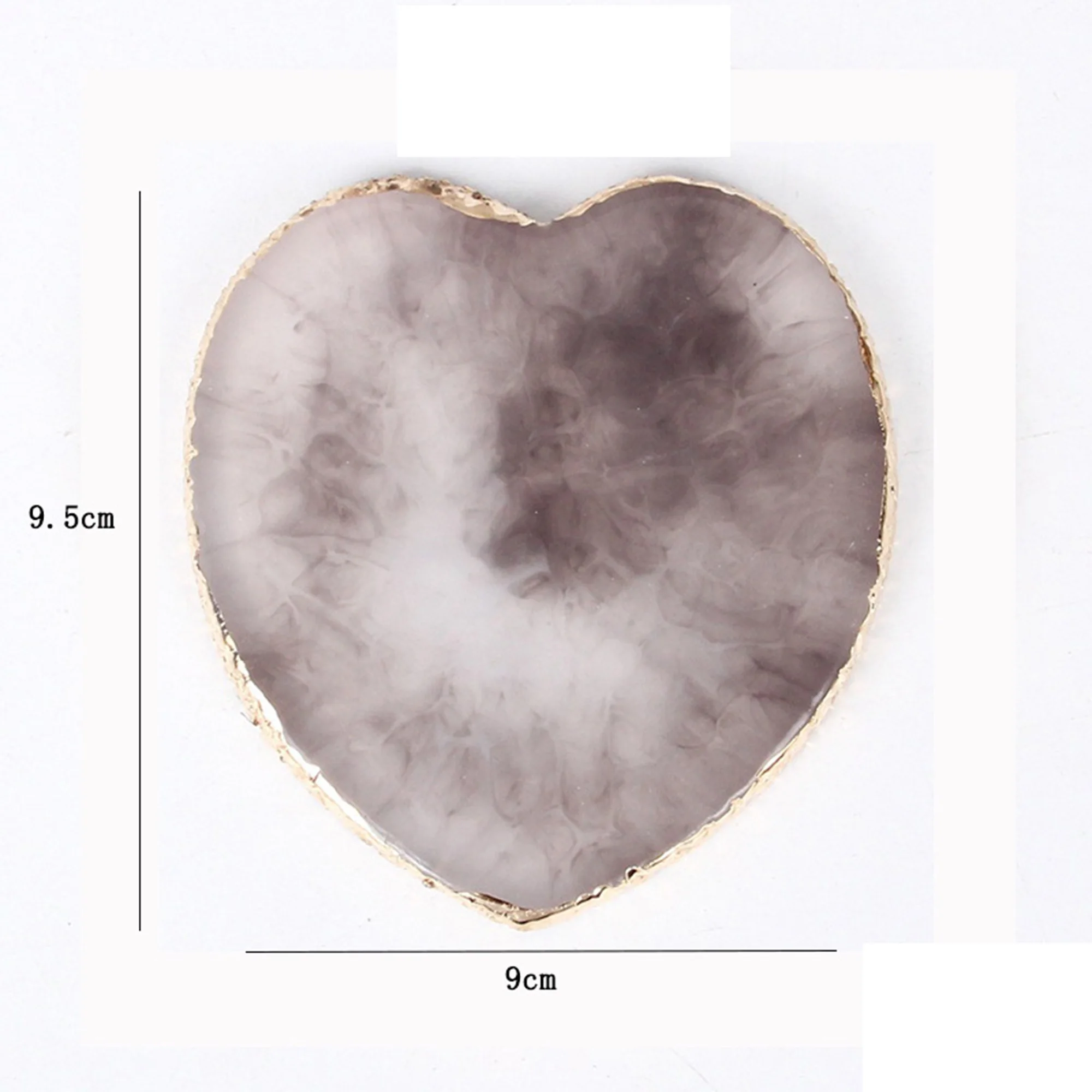 

1pc Resin Agate Heart-shaped Nail Palette False Nail Tips Drawing Nail Color Palette For Nail Mixing Display Manicure Gel Tools