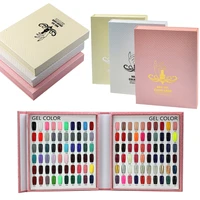 120 216 colors nail art false tips gel varnish polish display book showing shelf card chart painting dedicated display board
