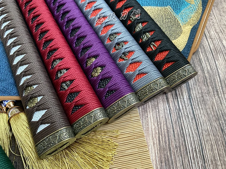 Ручка японского самурайского меча ручной работы 26 см набор кирсит цука/фучи