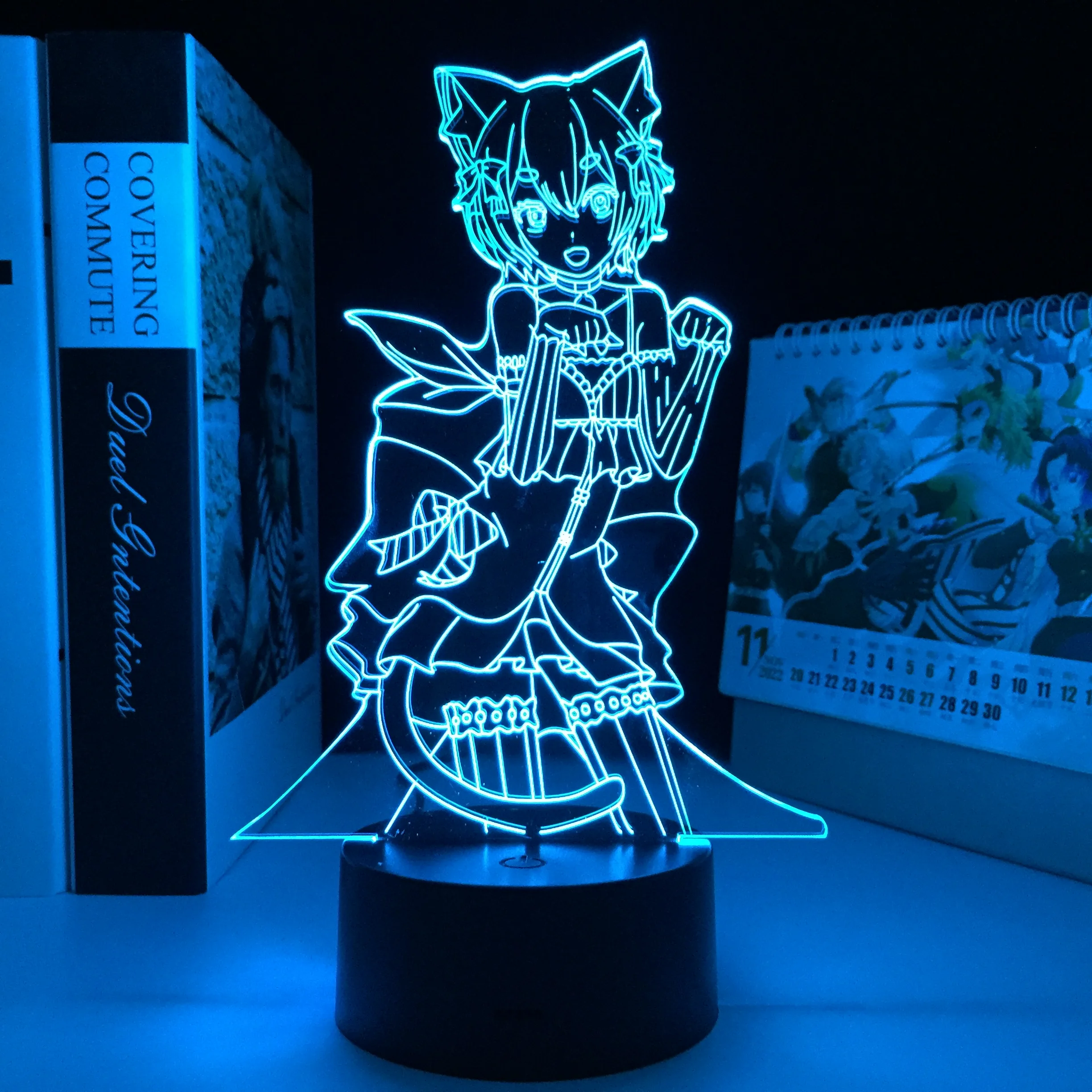 

Anime Re Zero Starting Life In Another World LED Night Light for Bedroom Deco Gift Nightlight Felix Argyle Re Zero Waifu 3D Lamp