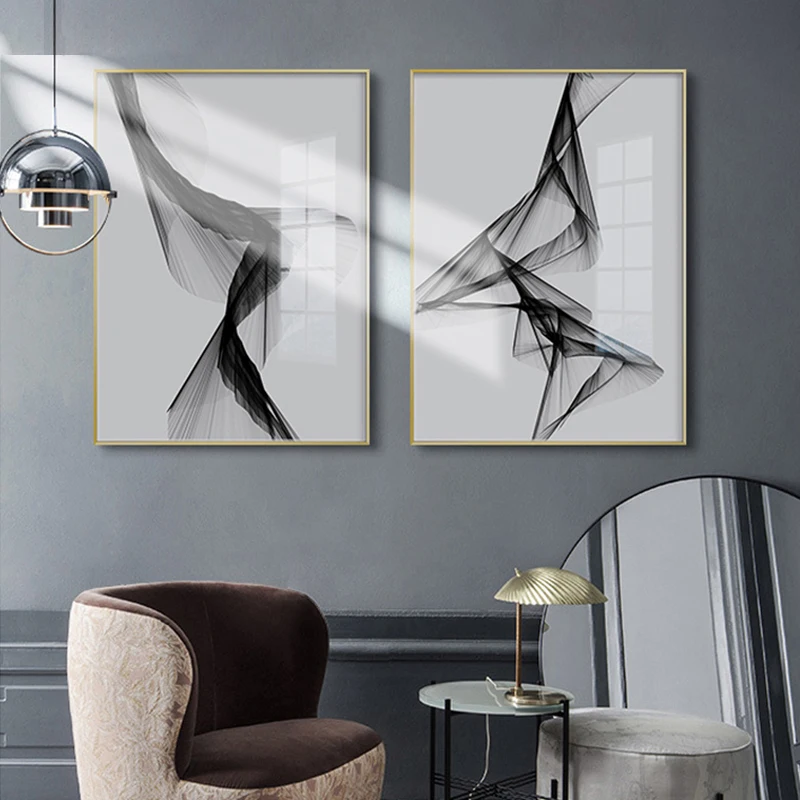 Modern Minimalist Waterproof Canvas Wall Art Painting for Home Decor - Stylish Room Decoration image 3