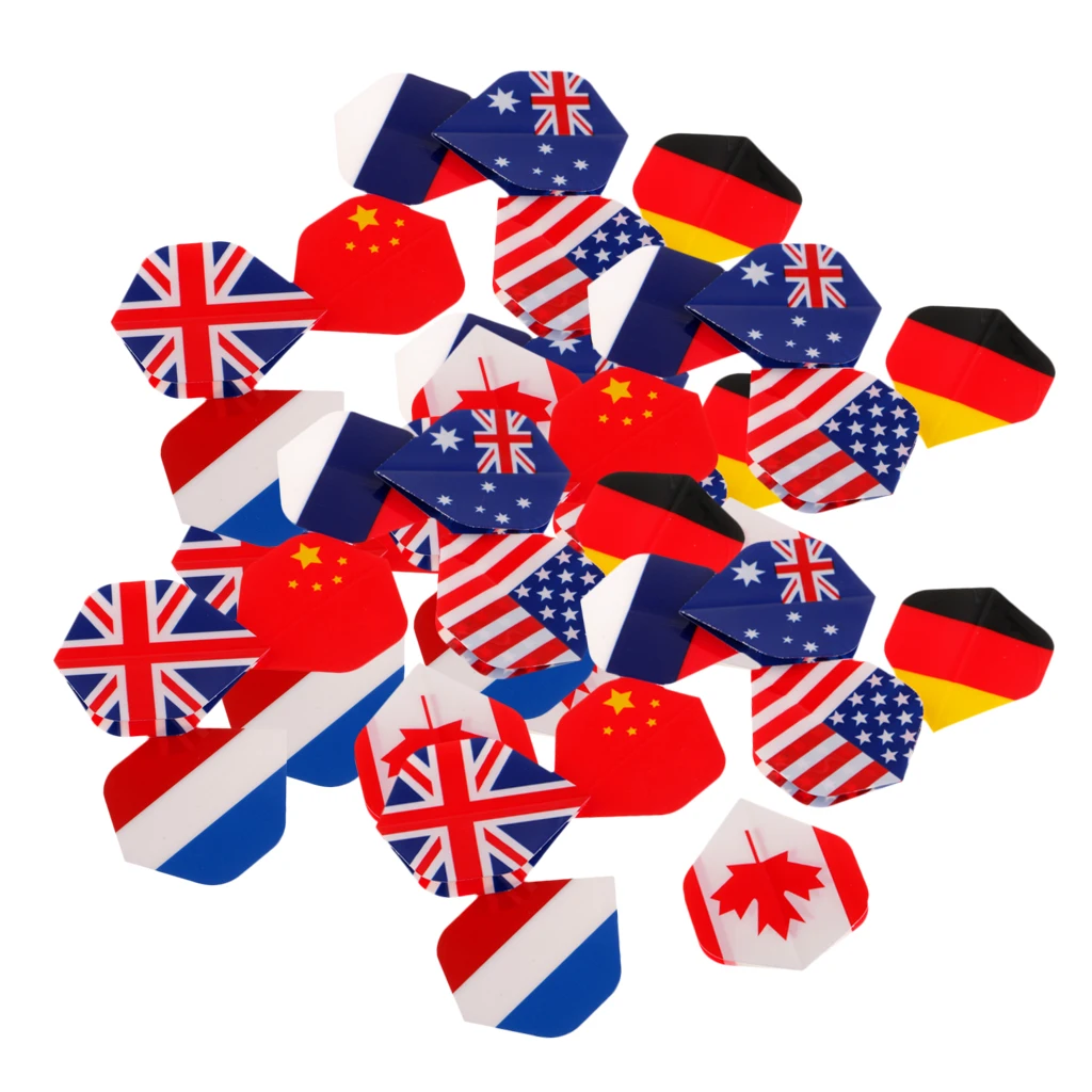 

40 Pcs Standard Flights For Steel Tip Darts And Soft Tip Darts National Flag