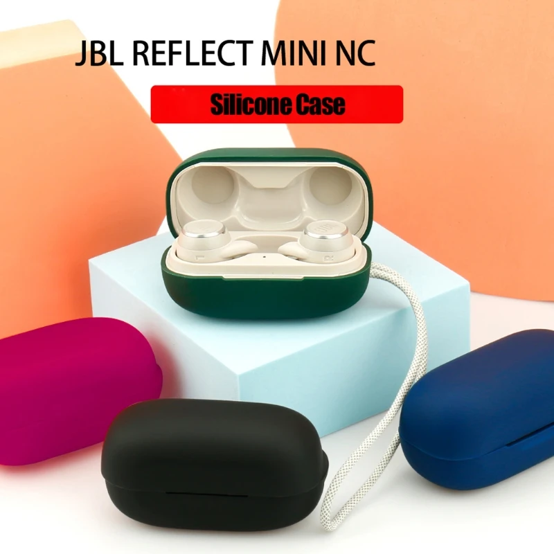 

Silicone Protective Cover Earphone Case Shell for-JBL REFLECT MINI NC Earphone