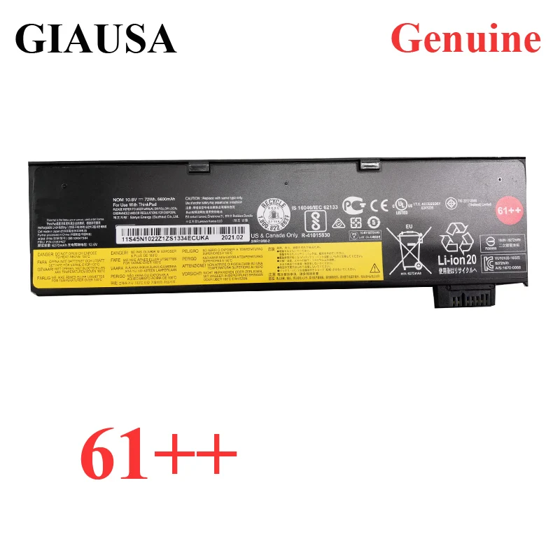 Новая лучшая батарея для ноутбука Lenovo ThinkPad T470 T480 T570 T580 P51S P52S 01AV427 01AV423 SB10K97580 61 |