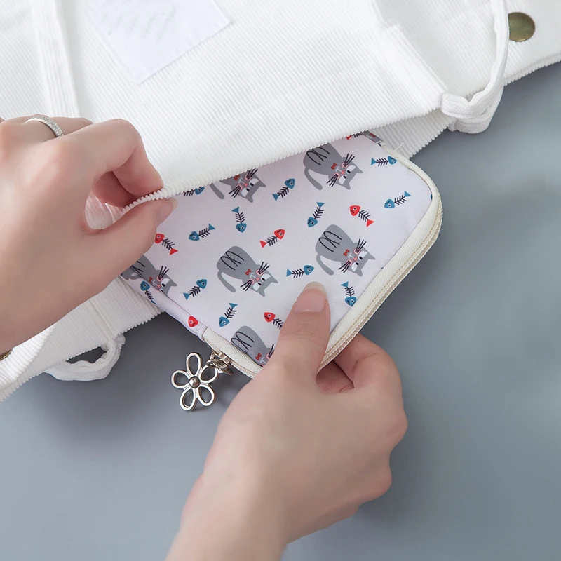 

eTya Mini Women Cosmetic Bag Cute Floral Small Makeup Bags Toiletry Organizer Female Coin Card Storage Purse Make Up Case Bag