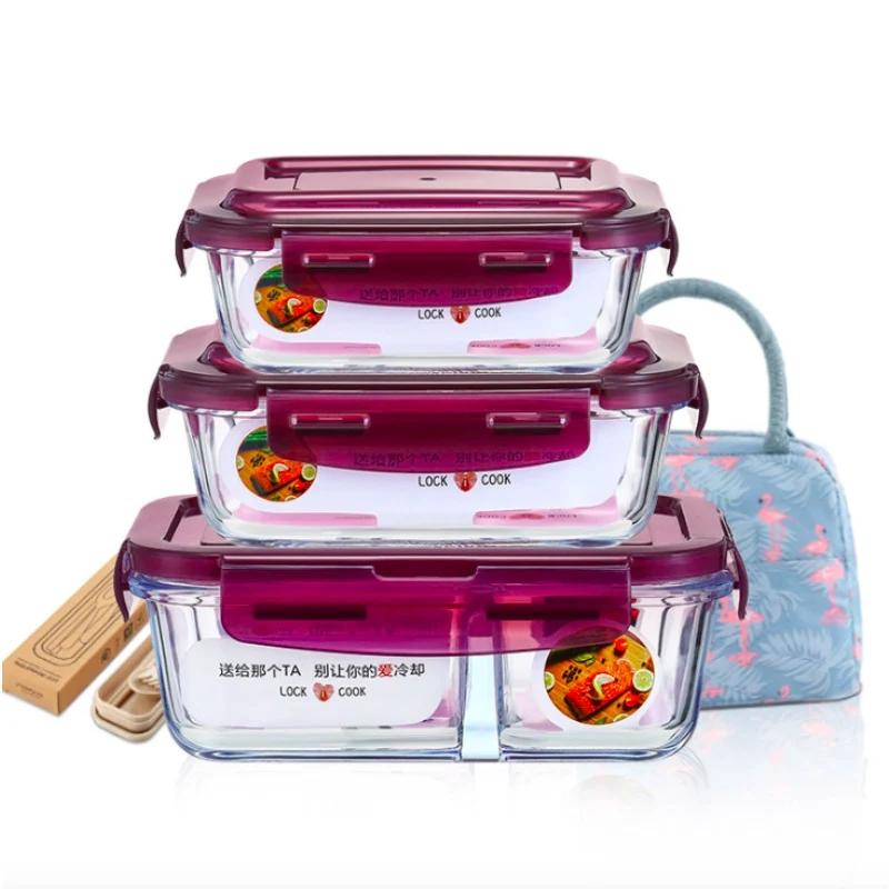 Портативный Ланч-бокс из здорового материала боксы бэнто стеклянная коробка