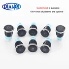 16 мм настраиваемый алюминиевый моменарийфиксация для автомобильного динамика клаксон металлический светодиодный логотип светильник фиксированные символы переключатель