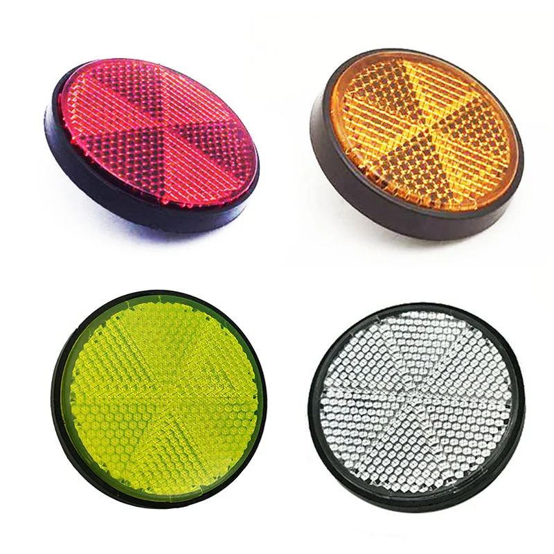 2PCS Motorcycle Reflector Round Warning Strip Car Bike Moto Stickers 2 Inch Safety Accessories | Автомобили и мотоциклы