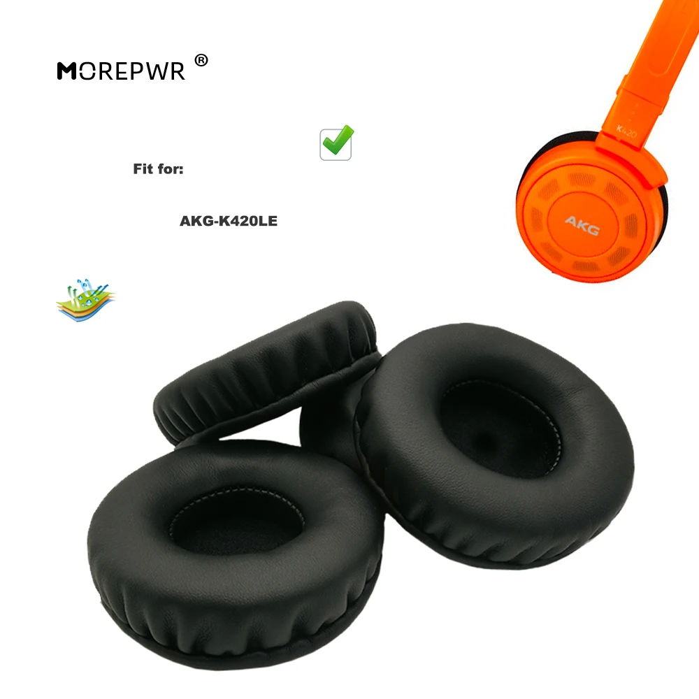 

Morepwr New Upgrade Replacement Ear Pads for AKG-K420LE Headset Parts Leather Cushion Earmuff Sleeve