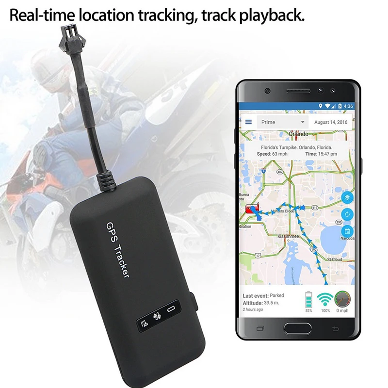 Автомобильный GPS трекер Vehemo мини локатор с 4 контактами GPRS GSM сигнализация