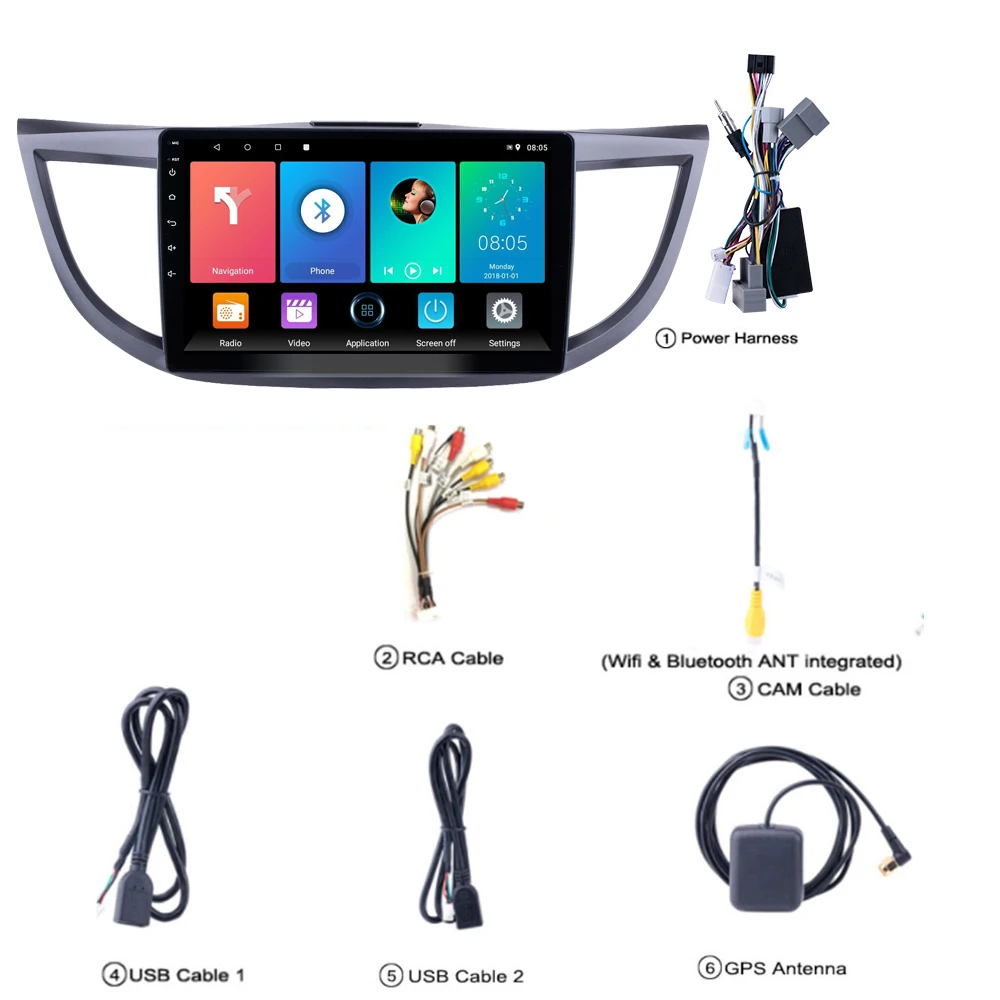 

Eastereggs 10.1" 2 Din Android Car Radio Multimedia Audio Player For Honda CRV 2012-2016 4 Core GPS Navigation Wifi FM