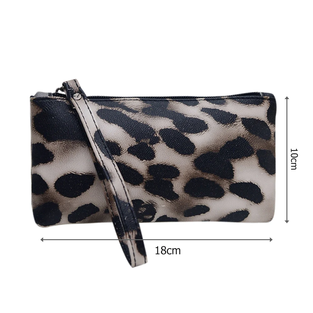 

Vintage Women PU Leather Clutch Bags Leopard Printed Female Girl Money Coin Purse Zipper Wallet Handbag