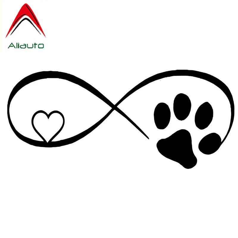Aliauto креативная мультяшная Автомобильная наклейка собака кошка лапа любовь