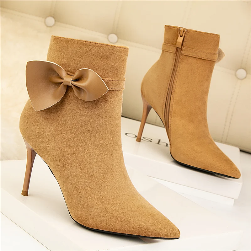 2020 г. Женские Фетиш ботильоны на высоком каблуке 9 см большой размер 41 коричневые