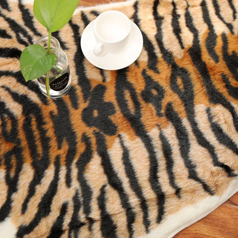 

Rug Tiger Print Faux Non Slip Anti Skid Mat Animal Print Carpet